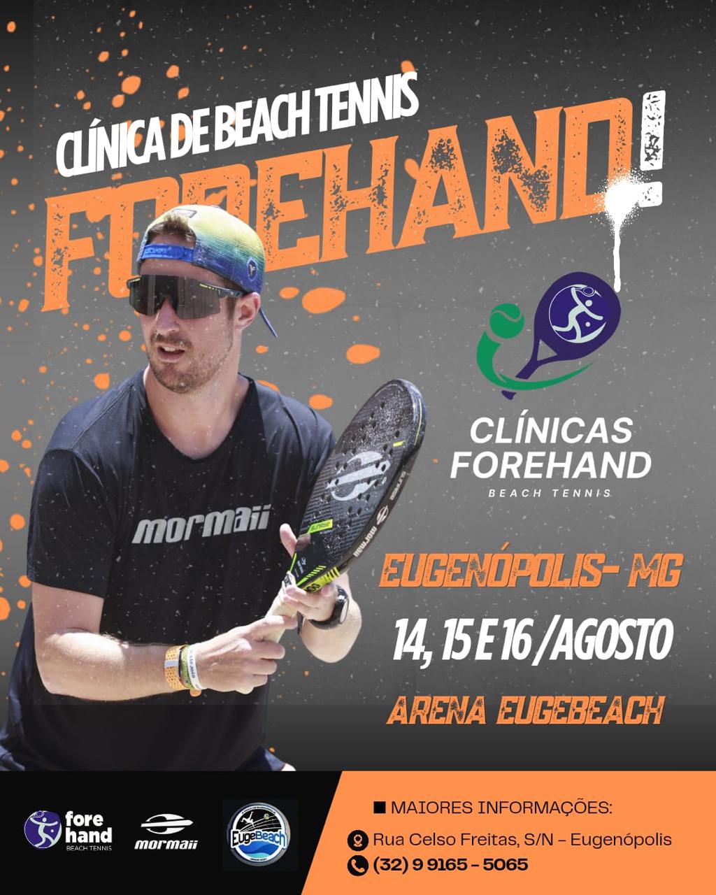 Flyer da cl&iacute;nica Forehand em Recife