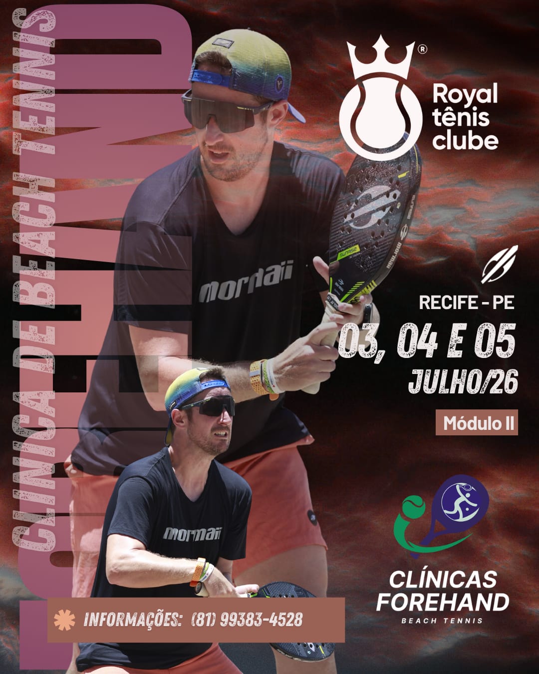 Flyer da cl&iacute;nica Forehand em Recife
