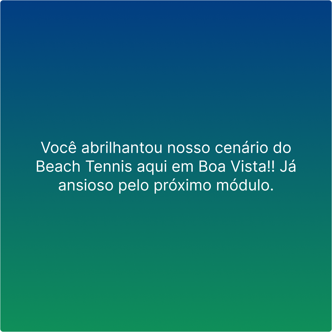 Feedback de aluno das Cl&iacute;nicas Forehand