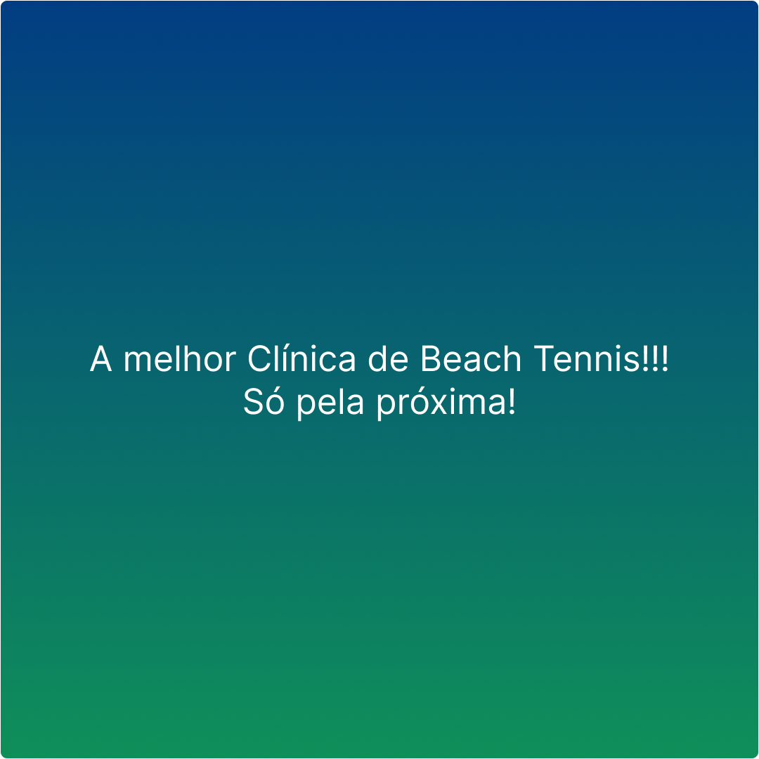 Feedback de aluno das Cl&iacute;nicas Forehand
